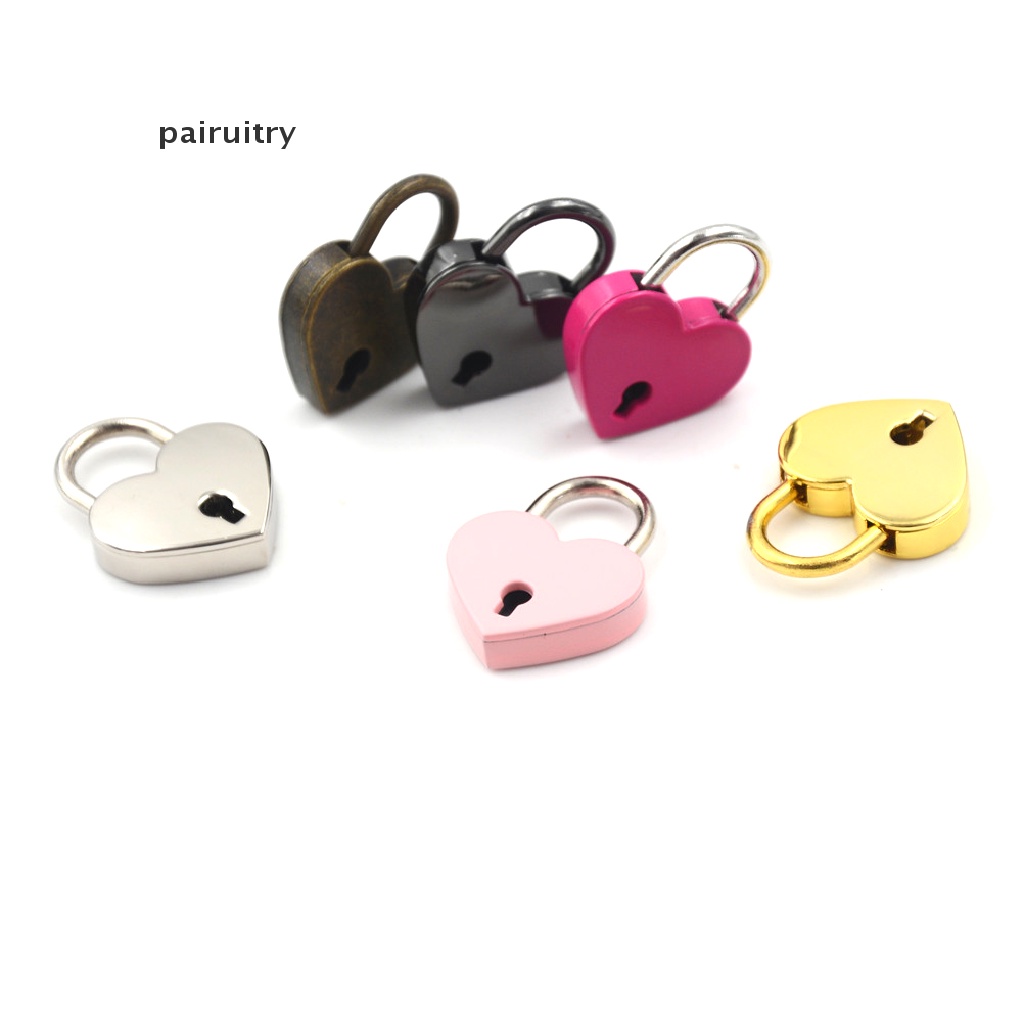 Prt Gembok Mini Love Bentuk Hati Padlock Tiny Luggage Bag Case Lock Dengan Kunci PRT