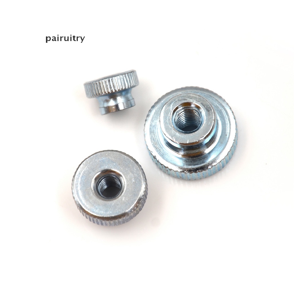 Prt 10Pcs GB806 M3/4Per5 Galvanis Knurled Thumb Nut Instrumen Hand Tighten Nut PRT