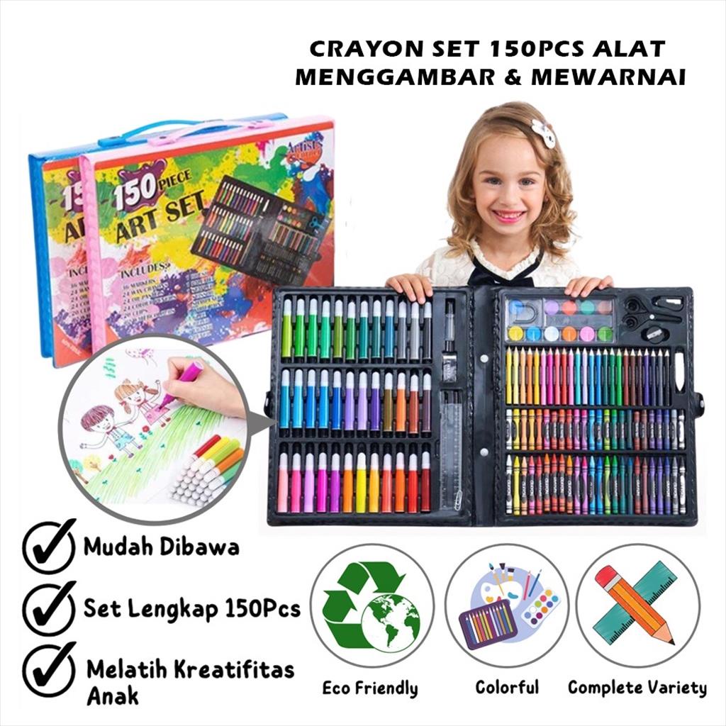 

NG CRAYON SET 150PCS ALAT MENGGAMBAR MEWARNAI DAN MELUKIS