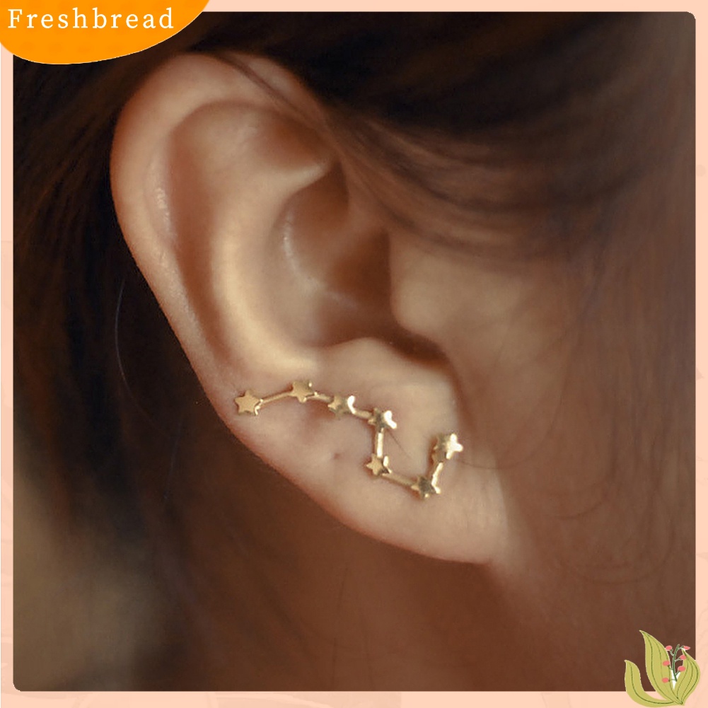 &lt; Freshbread &gt; Fashion Wanita Linear Ear Clip Stud Earrings Perhiasan Cocktail Bentuk Gayung Besar