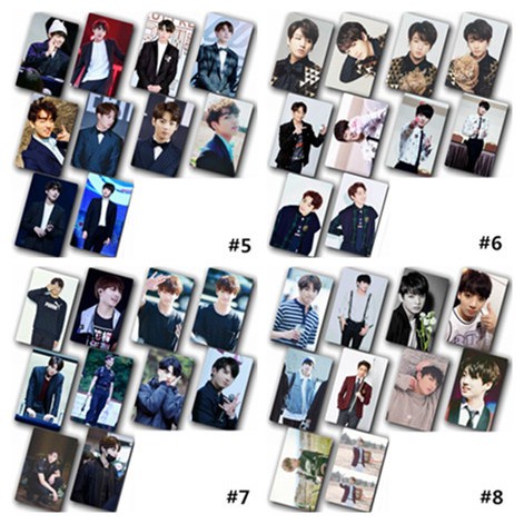 Stiker Custom Kpop Bts Untuk JUNG KOOK HD Tahan Air Lustre Photo Card Crystal Card Sticker LY