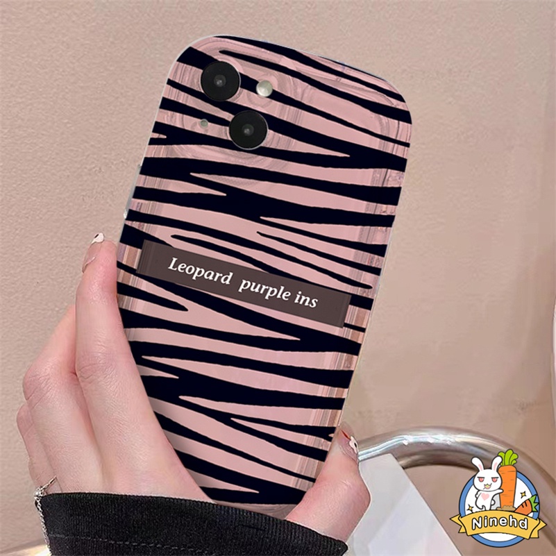 IPHONE Casing Kompatibel Untuk Iphone14 13 12 11 Pro Max X Xr Xs Max8 7 6 6s Plus SE 2020 Fashion Motif Zebra Casing Ponsel Lembut TPU Bening Anti Jatuh Airbag Shockproof Case Cover Pelindung