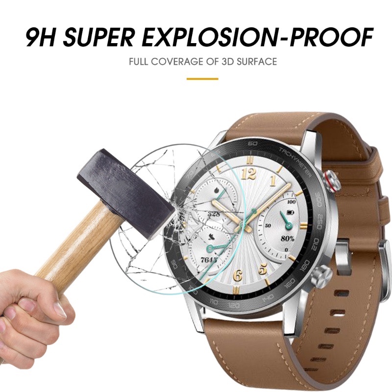 3pcs Transparan Anti-fingerprint Clean Watch Pelindung Layar Anti Gores Tahan Lama Berkualitas Tinggi 2.5D Tempered Film Untuk Honor Watch GS 3i