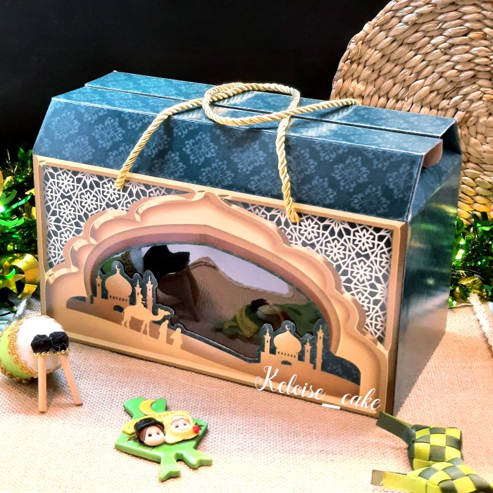 BOUTIQUE - BOX KUE IDUL FITRI ISI 4 TOPLES 500 GRAM UKR 29 cm x 15 cm x 19 cm