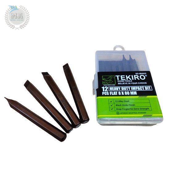 Mata Obeng Ketok Flat Tekiro + PH2 S2 Heavy Duty Impact Bit 8 x 80 mm Min OLS Mata Obeng Ketok TEKIRO PH2 - / - Heavy Duty Bits Satuan Termurah Berkualitas