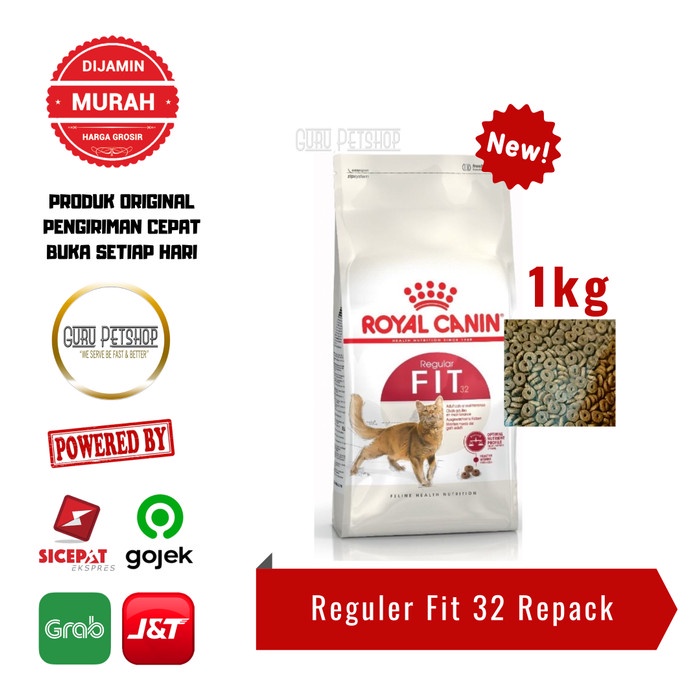 Royal Canin Fit 32 1kg Makanan Kucing Royal Canin Reguler Fit 32 1kg