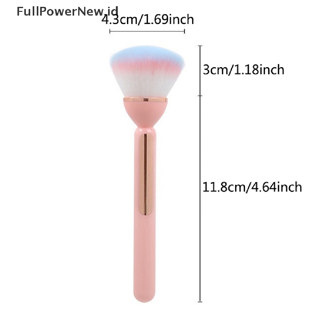Power 1PC Sikat Pembersih Debu Kuku Kepala Besar Untuk Manicure Blush Powder Makeup Brushes ID