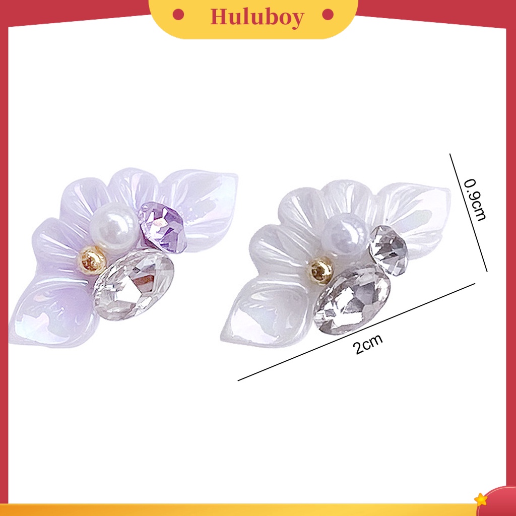 {In Stock} 10Pcs Dekorasi Kuku Bentuk Bunga Warna Hidup Desain Mutiara Imitasi Mengkilap Efek Visual Resin 3D Floral Type DIY Manicure Charms Kerajinan Untuk Salon Kuku