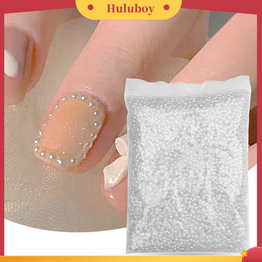 {In Stock} 1tas Nail Art Mutiara Imitasi Tiga Dimensi Flatback Shiny Efek Visual DIY Mini Setengah Bulat Mutiara Imitasi Hiasan Nail Art Untuk Manicurist