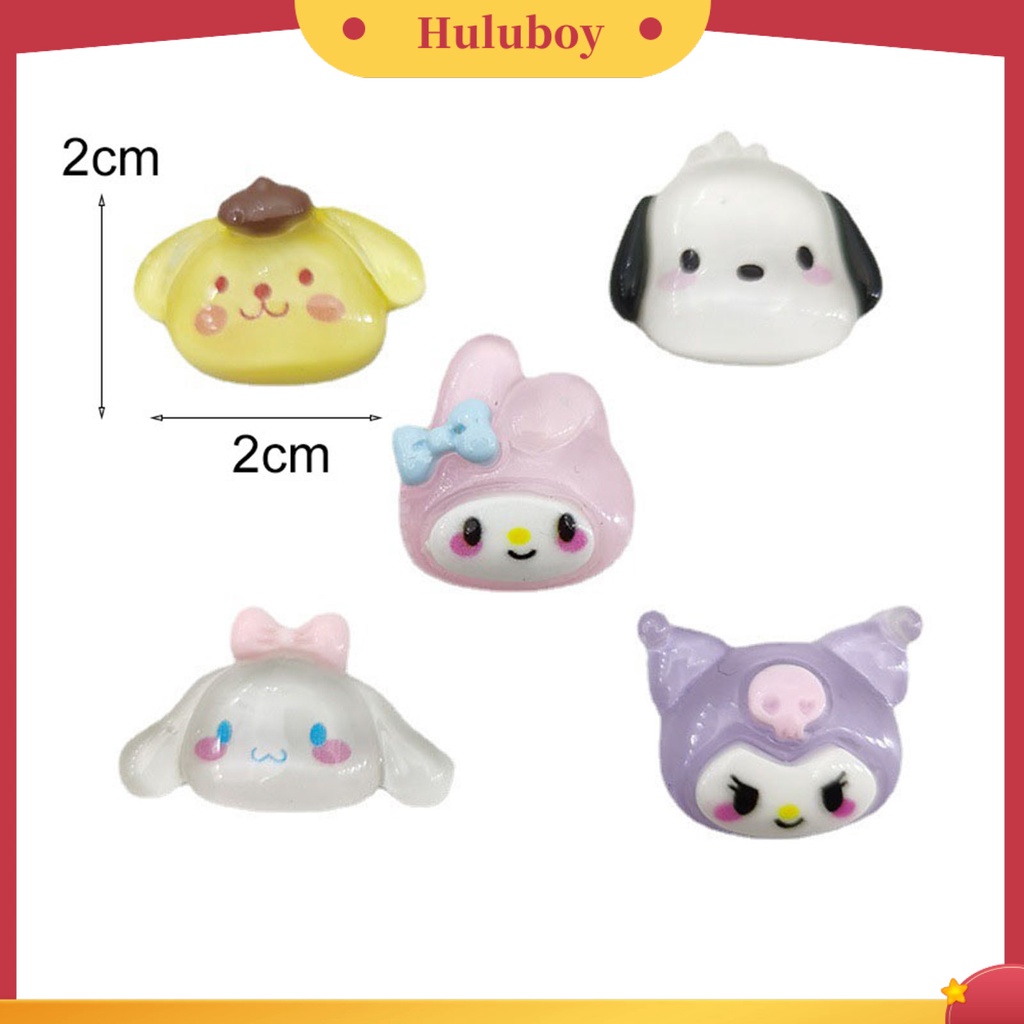 {In Stock} 10Pcs Ornamen Manicure Bentuk Kartun Penampilan Menggemaskan Tahan Luntur Warna Hidup 3D Lovely Anime Karakter Nail Phone Case Decor Untuk Rumah