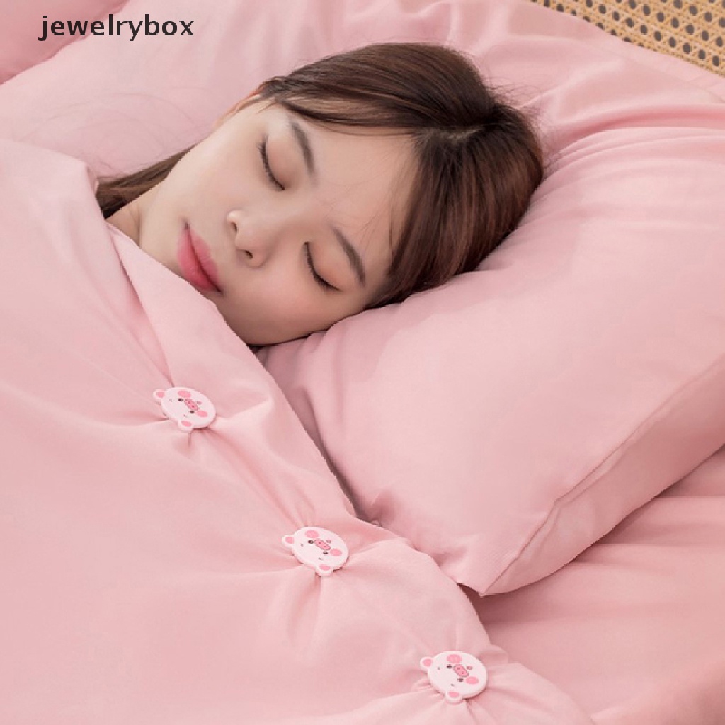 [jewelrybox] 6pcs Kartun BedSheet Quilt Clip Duvet Cover Pengikat Klip Anti Slip Gesper Butik