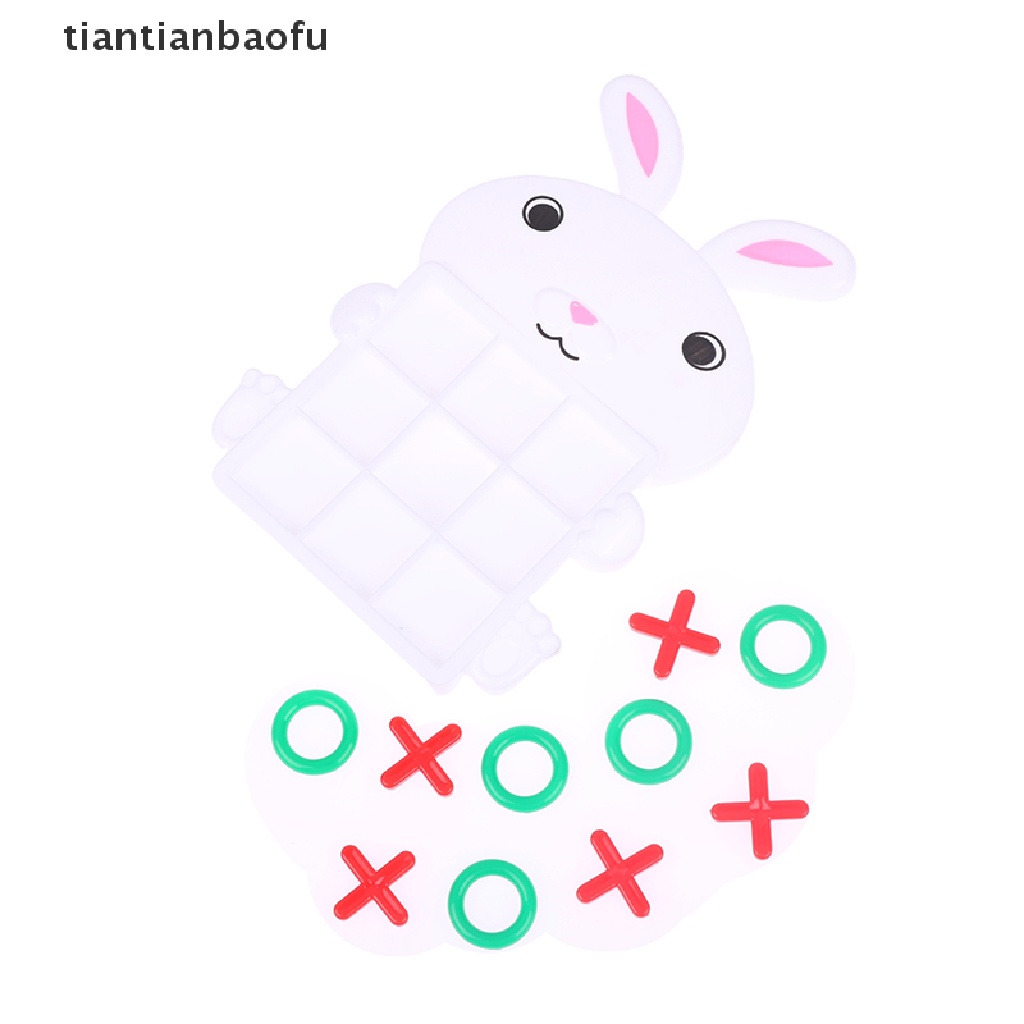 [tiantianbaofu] Baru Easter Bunny XO Board Game Portable Pocket Board Games Mainan Klasik Butik