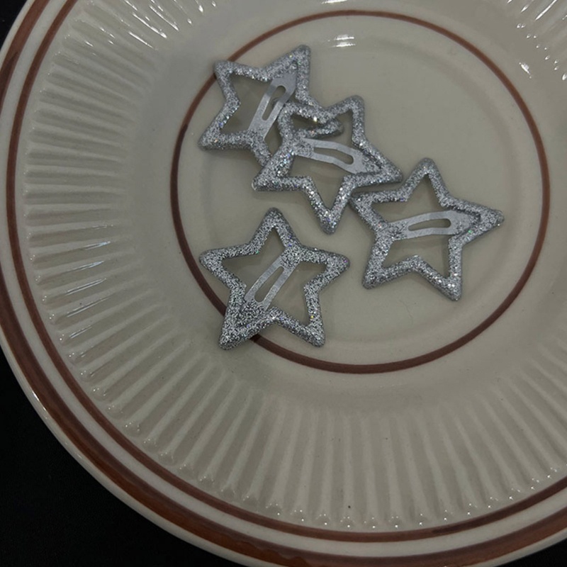 Siy 2Pcs Indah Manis Jepit Rambut Sparkly Bentuk Bintang Hair Clip Bling Kecil Non Slip Jepit Rambut Untuk Balita Perempuan Birthda