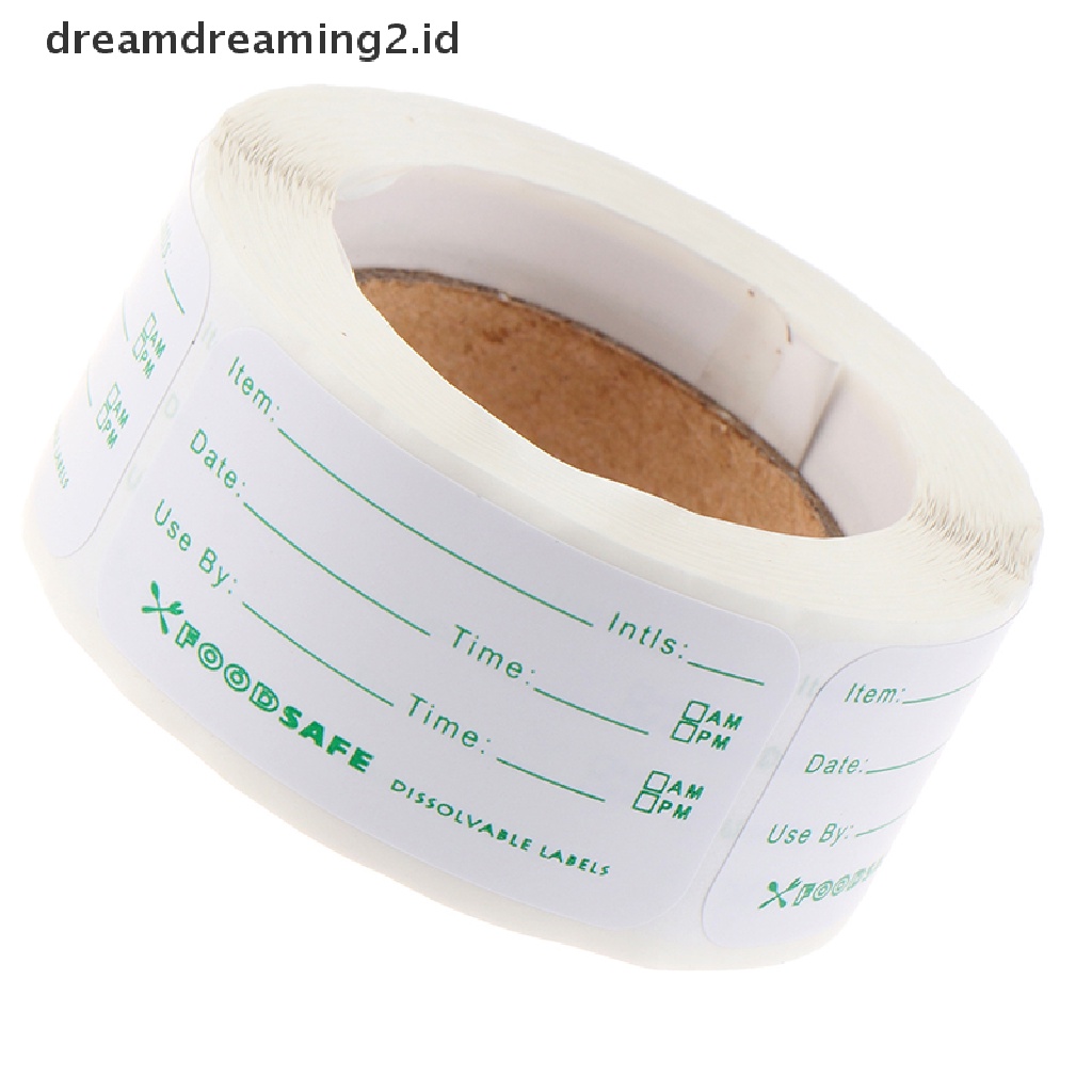 (hot) 250pcs/roll Stiker Dapur Kulkas Freezer Penyimpanan Makanan Label Isi Tanggal//