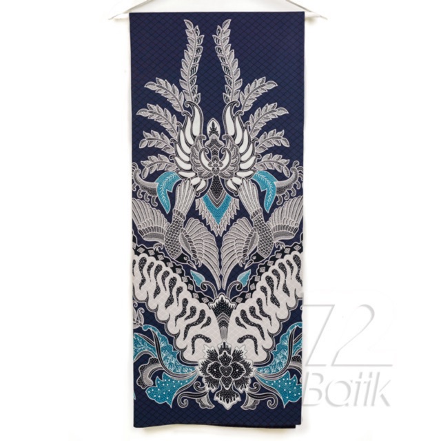 KAIN BATIK PREMIUM Bahan Katun Primissima Warna Biru Dongker Motif Aksara Elegan 723383 Cap 72 Jarik Jarit Samping Kebat Panjang Batik Katun Modern Premium Bahan Seragam Batik Pernikahan Kantor Keluarga Murah Kamen Jadi Batik Bali Lembaran