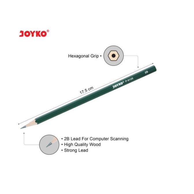 Harga per pc Pensil 2B Joyko / Pensil Joyko P-8126 / Pencil 2B murah