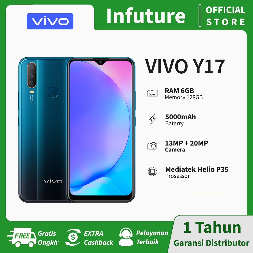 HP SMARTPHONE ANDROID VIVO Y17 RAM 8+256GB