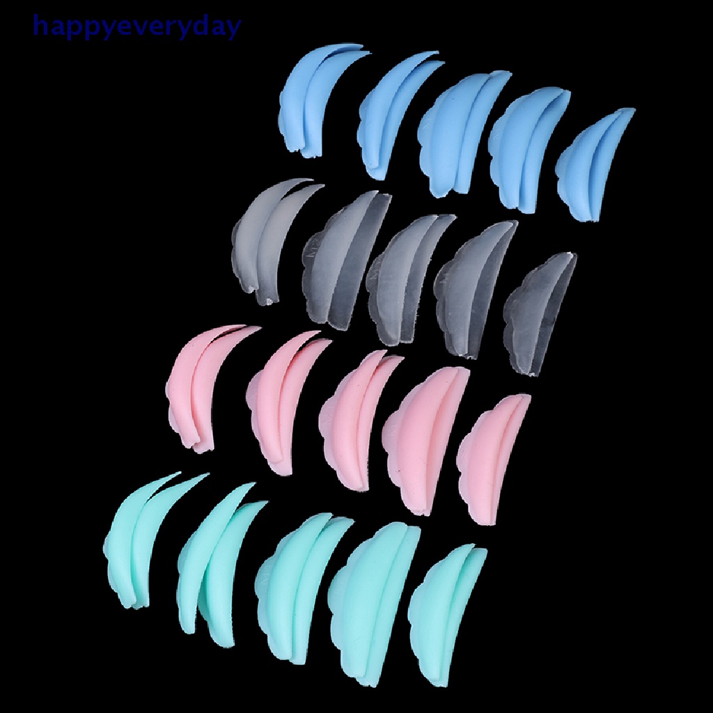 [happy] 10pcs Set Silicone Eyelash Perm Pad Daur Ulang Bulu Mata Perisai Lifg Pengeriting Lucu [ID]