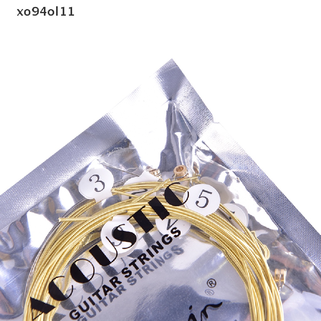 Xo 6pcs/set Senar Gitar Akustik Universal Kuningan Hexagonal Steel Core Strings Untuk OL