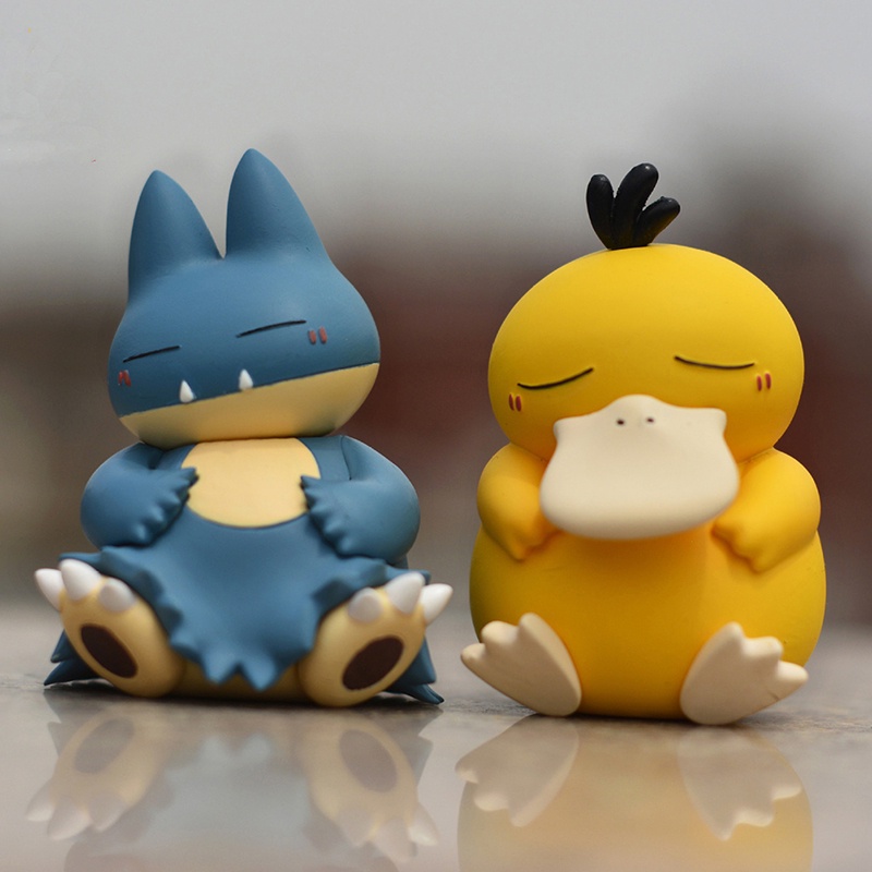 Anime Pokemon Angka Mainan Tidur Starry Dream Series Psyduck Snorlax 6-7cm PVC Action Figure Kartun Mengumpulkan Mainan Model Boneka