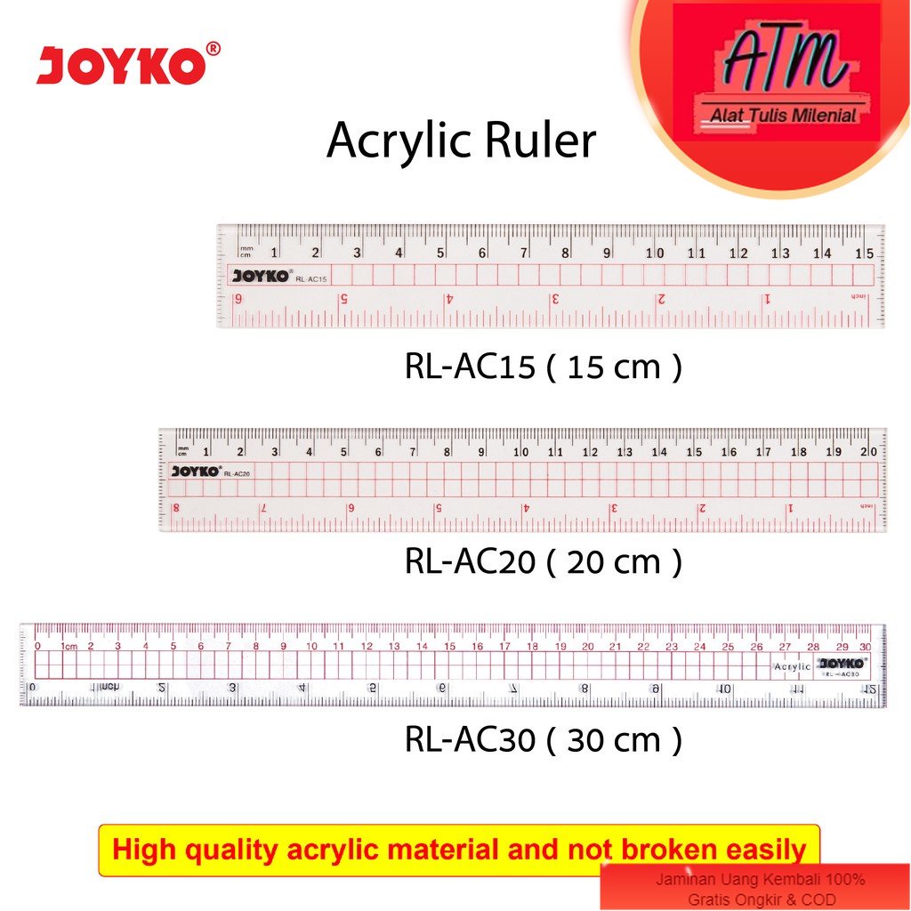 

Joyko Acrylic Ruler Penggaris Akrilik