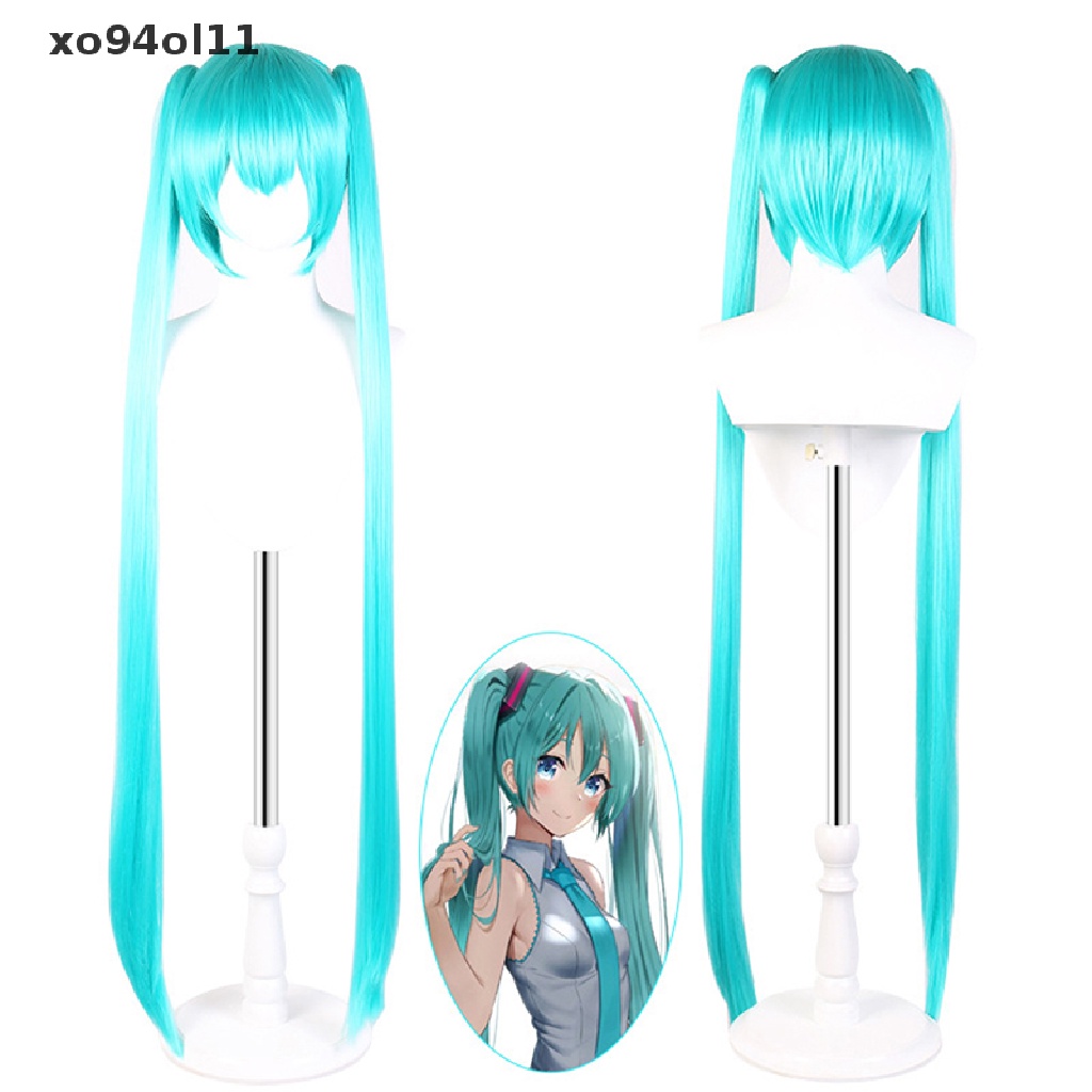 Xo Wig Cosplay Vokaloid Panjang 110cm Hijau Pink Dengan 2klip Miku Wig Rambut Sintetis OL