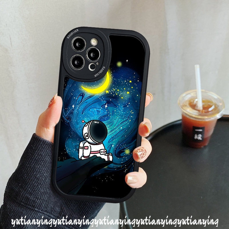 Trendy Brand NASA Soft Tpu Back Case for Infinix Hot 10s 10T 11s Note 8 Hot 11 10 9 Play Hot 10 Lite Smart 5 6 Cute Cartoon Astronaut Phone Cover