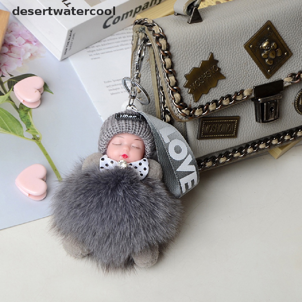 Deid Lucu Gantungan Kunci Mewah Tidur baby doll Mainan Mewah kawaii keychain Tas Liontin Martijn