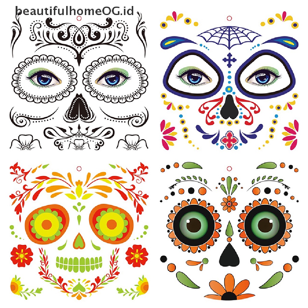 // Kecantikan// 5Pcs Temporary Womens Face Tattoo Art Visage Makeup Stiker Sexy Tatoo Stickers **