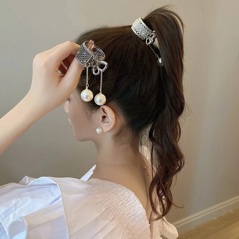 Liontin Mutiara Elegan Berlian Imitasi Rambut Cakar/Gadis Korea Tinggi Ponytail Tetap Jepit Rambut/Sense Canggih Aksesoris Rambut Hiasan Kepala