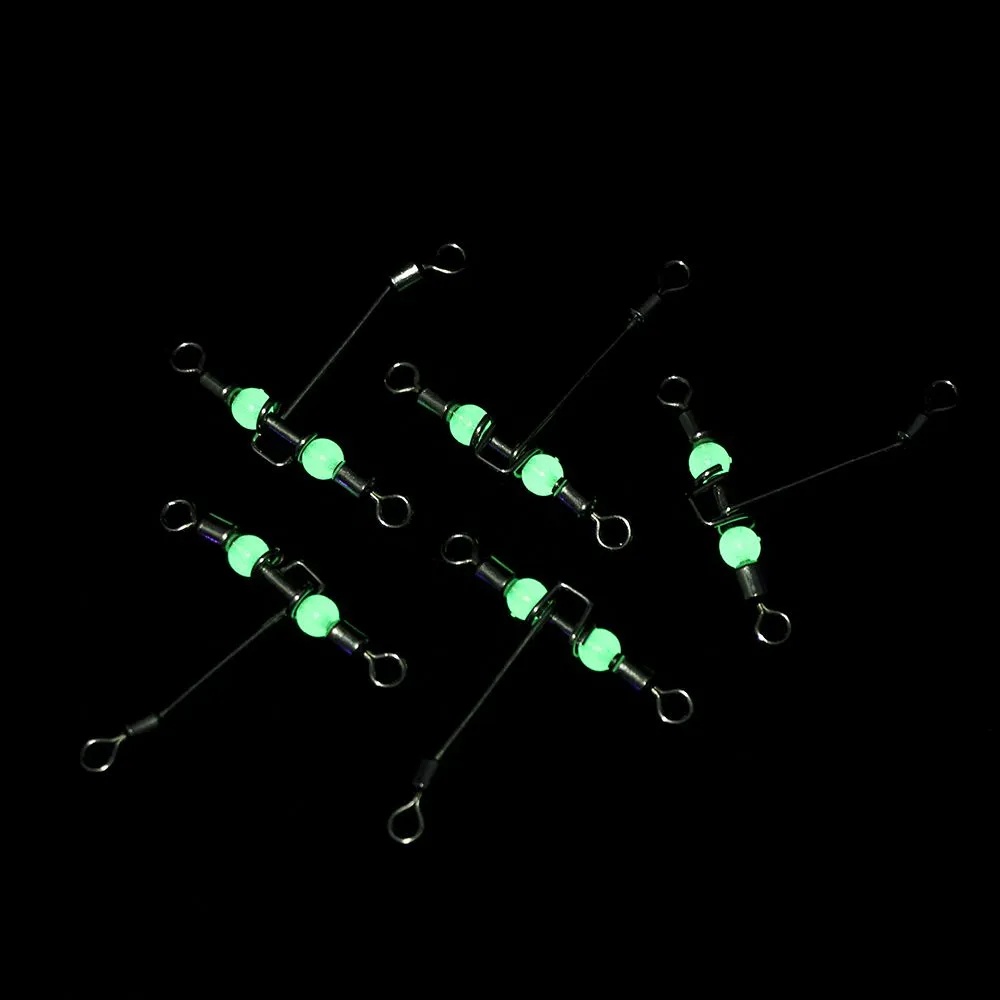 10pcs Neon Memancing Putar Konektor 3-Way T-Shaped Cross Line Fish Hook Umpan Garis Konektor Outdoor Malam Memancing Bercahaya Aksesoris Alat Pancing
