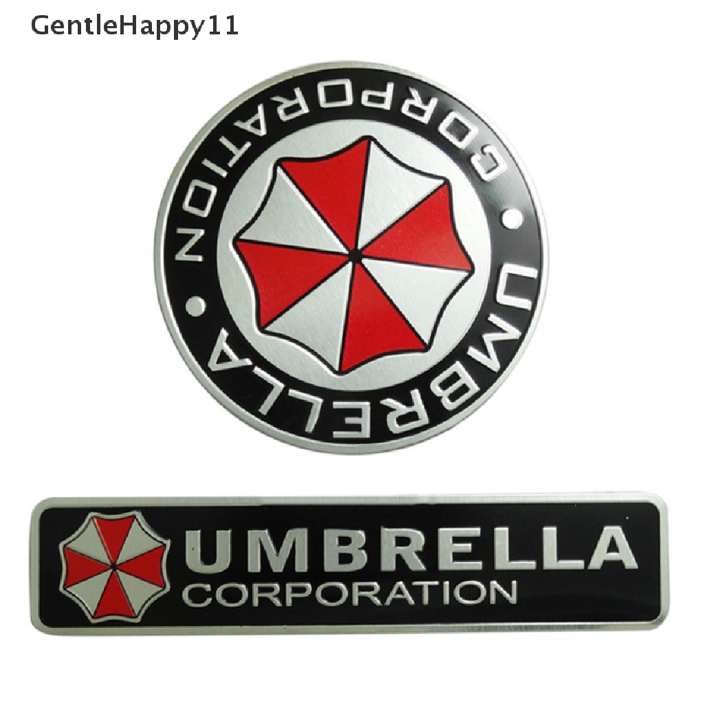 Gentlehappy 3D Aluminium Alloy Umbrella Corporation Residen Evil Decals Dekorasi Badge id