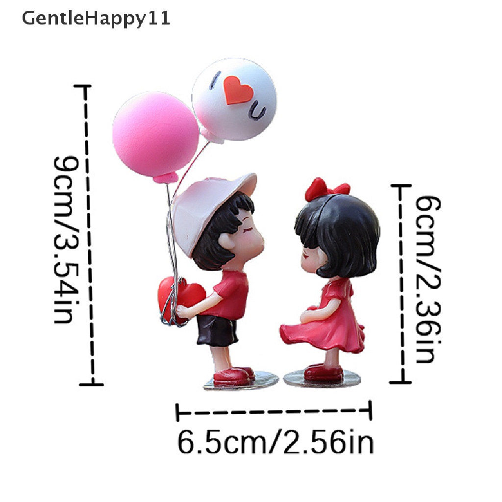 Gentlehappy Pasangan Anime Untuk Model Ornamen Mobil Gambar Balon Kiss Lucu Auto Decoration id