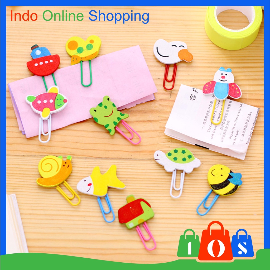 

Penjepit Klip Import Kertas Karakter Paper Clip Korean Push Pin Set 12pcs COD σ 889