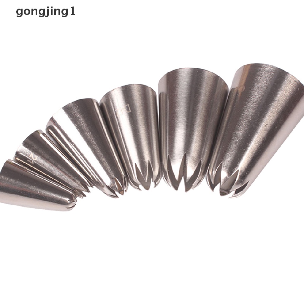 Ggg 5PCs/Set Icing Piping Pastry Nozzle Dapur Gadget Baking Kue Dekorasi Tools ID