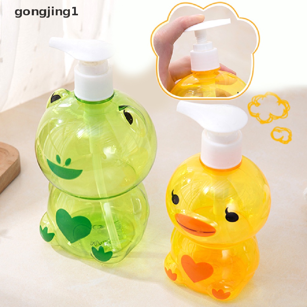 Ggg 250ml Dispenser Sabun Portable Hewan Lucu Kodok/DuckSplit Botol Pump Kosong ID