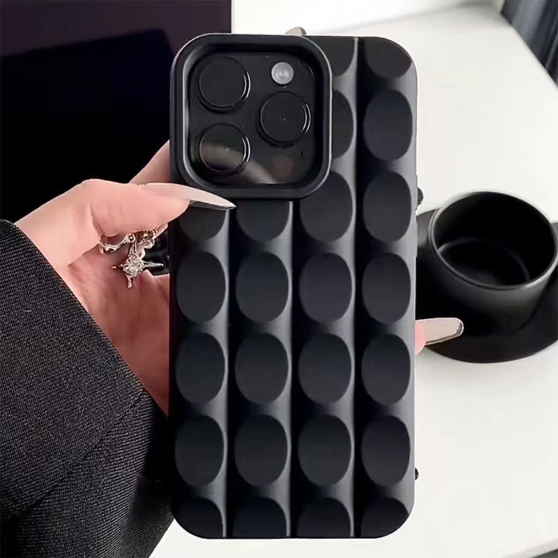 IPHONE Casing Ponsel Electroplating Gelombang Melengkung Unggulan Baru Iphone11 12 13 14 Pro Max Shockproof Case Cover