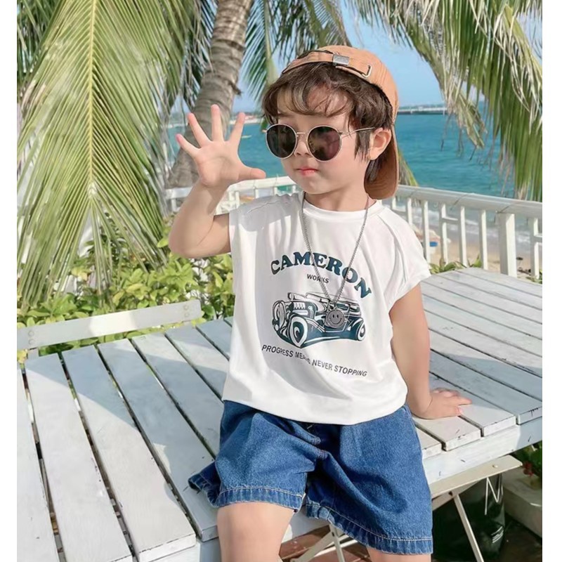 KAOS OBLONG ANAK LAKI CAMERON KATUN LEMBUT IMPORT