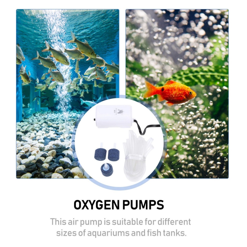 Aerator Pompa Udara Aquarium 3W Oxygen Pump Single Hole Silent Machine