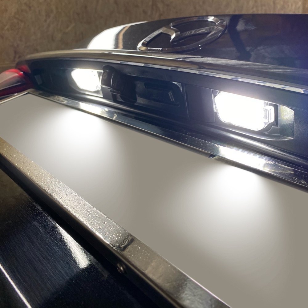 Untuk Mazda A/T (Aka Mazda 6) 2014-2020 Untuk Mazda 3topik 2014-2018 Lensa Bening Putih LED Plat Nomor Lampu