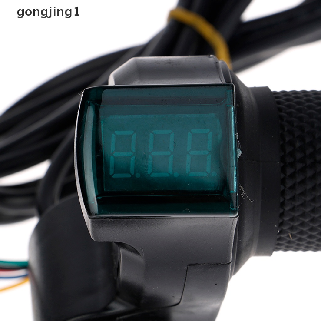 Ggg Throttle Sepeda Listrik Dengan Indikator display LCD Gagang Gas Throttle Lock Key ID