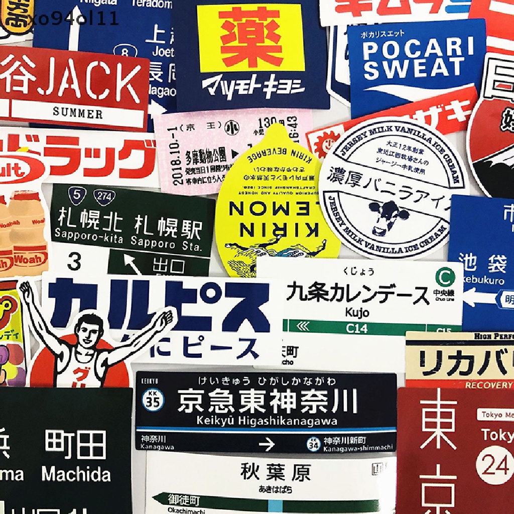 Xo 31pcs Paket Stiker stop sign o Jepang Untuk Laptop Travel Suitcase Sticker OL