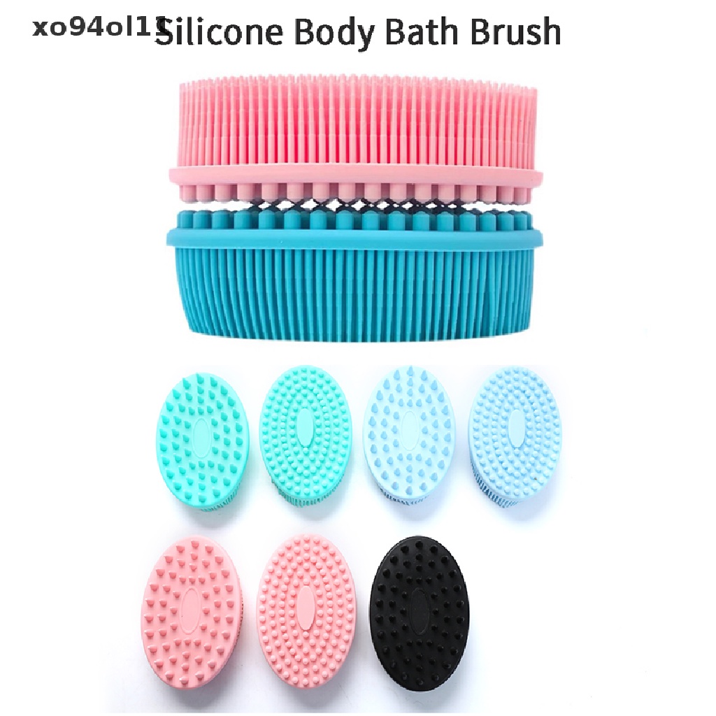 Xo Sikat Badan Silikon Spons Mandi Bayi Pijat Kering Handuk Mandi Untuk Body Bast OL