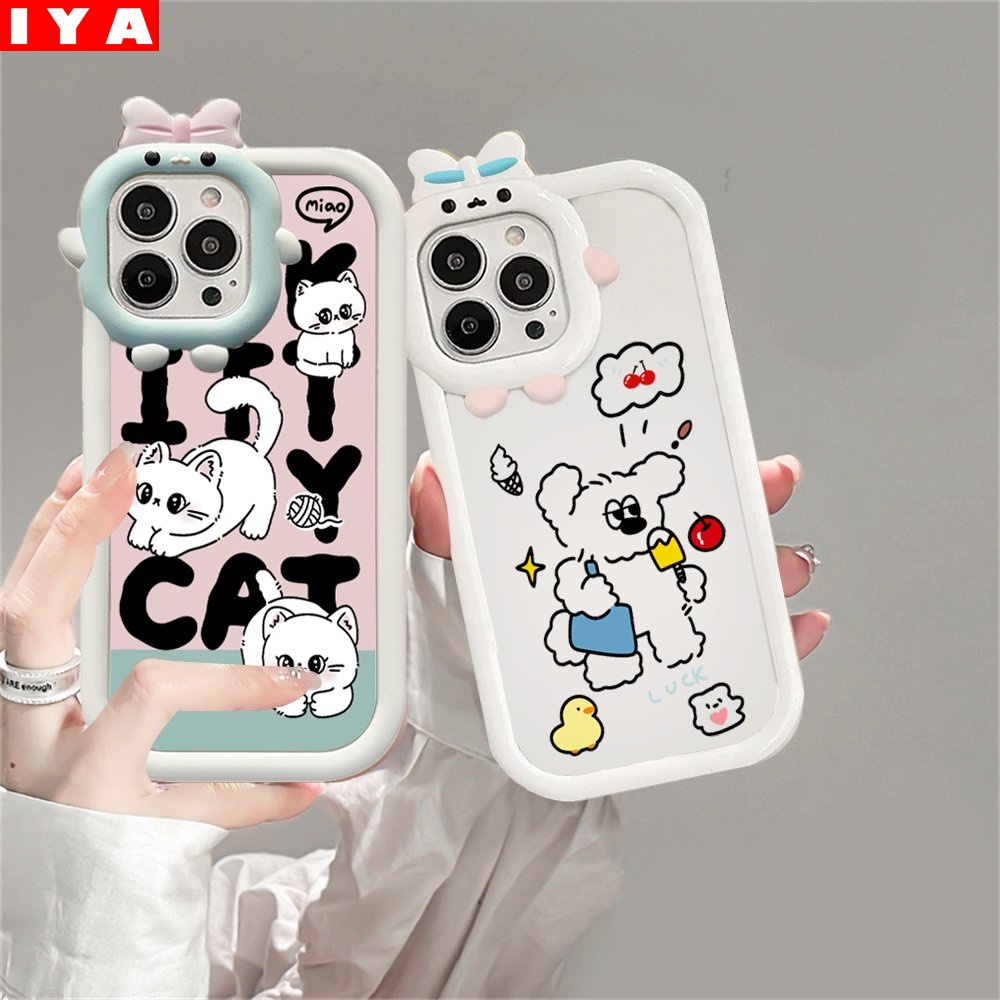 Casing Kartun Redmi Note 11 Pro Note 11S 10C 10A 10 9C 9A 9T 9 Note10 5G 10s Note9 Note8 Poco X3 NFC M3 Cute Cats and Dogs Phone Case Cover