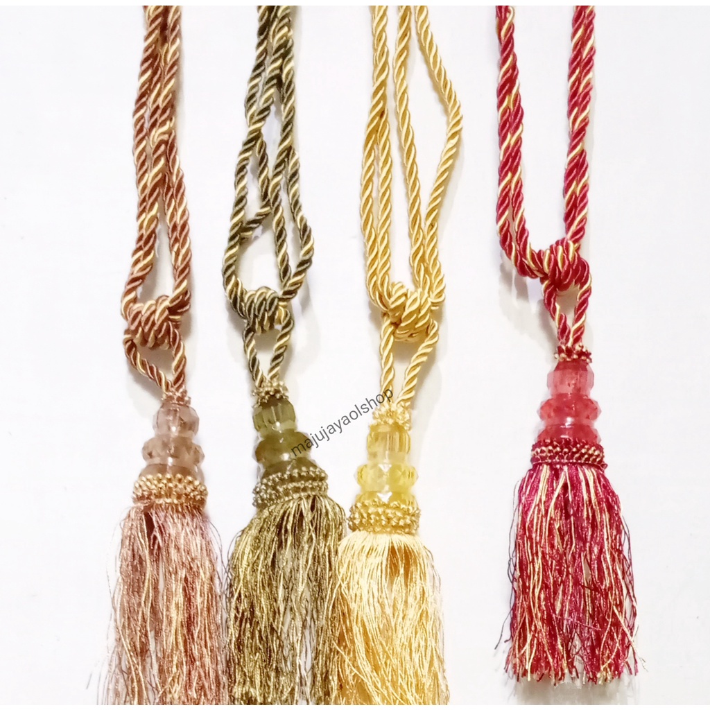 TASEL TALI PENGIKAT GORDEN MEWAH BUNGA MINIMALIS RUMBEI  IKAT SAMPING HORDENG
