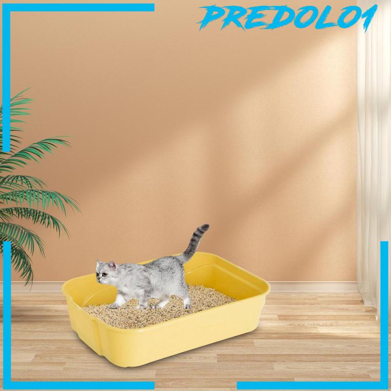 [Predolo1] Cat Litter Box Open Kitty Litter Pan Untuk Indoor Kucing Kitty Kelinci Kecil Pet