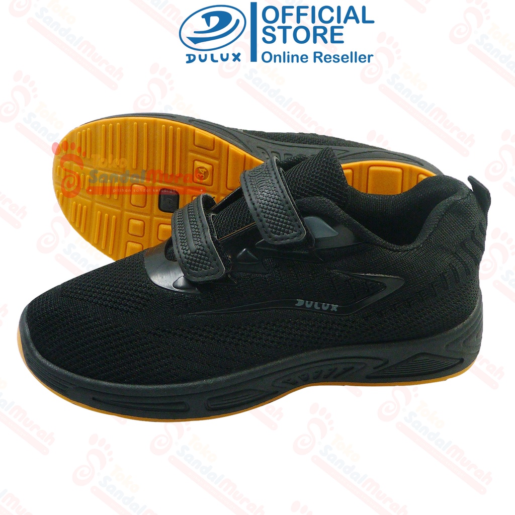 Toko Sendal Murah - Sepatu Sekolah SD Uk 30 - 34 / Sepatu Anak Full Hitam / Sepatu Model Prepet Ringan Trendy / Sepatu Unisex Terbaru  [Toko Sendal Murah BX 2061 C-H]