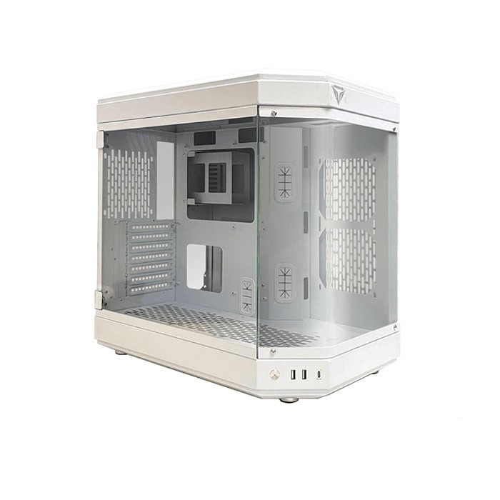 PRIME H-[Y] WHITE - MODERN AESTHETIC DUAL CHAMBER ATX CASE