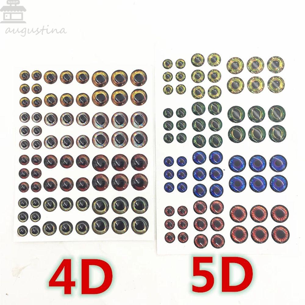Augustina 183pcs Stiker Mata Ikan Imitasi 3D 4D 5D DIY Untuk Umpan Pancing