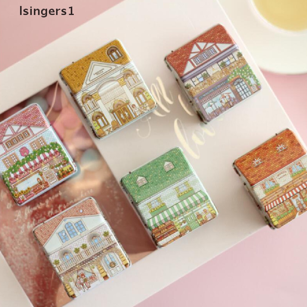 [lsingers1] Bentuk Rumah Kotak Kaleng Mini Permen Pernikahan Paket Hadiah Case Koin Koleksi Tas Butik